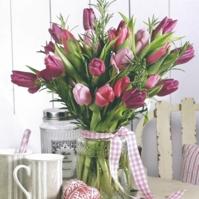33er Serviette Bunch of Tulips