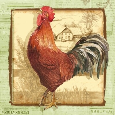 33er Servietten Chicken Green