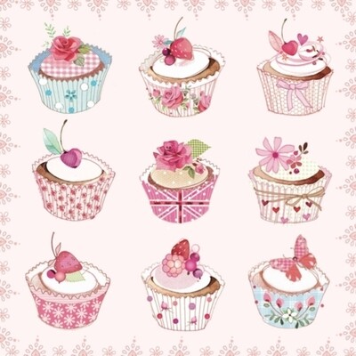 33er Servietten Cupcakes