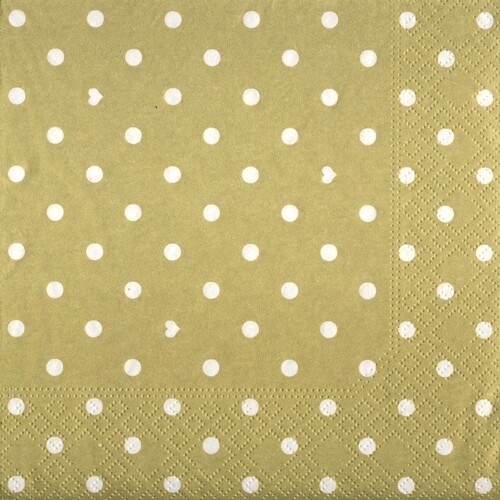 33er Servietten Hearts and Dots gold