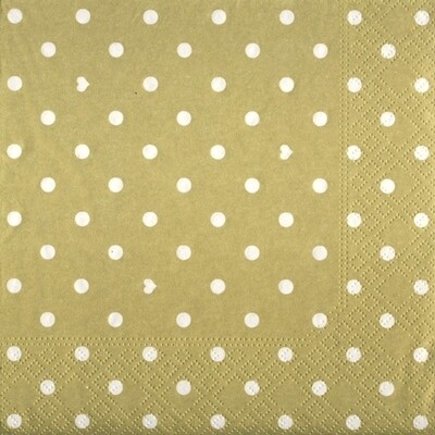 33er Servietten Hearts and Dots gold