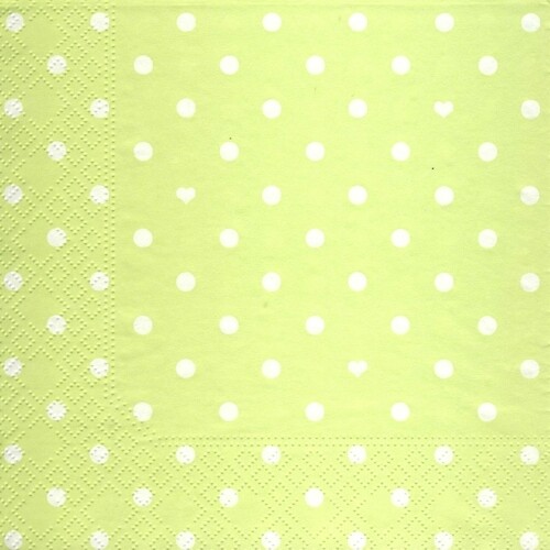 33er Servietten  Hearts and Dots l.green