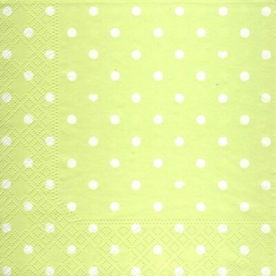 33er Servietten  Hearts and Dots l.green