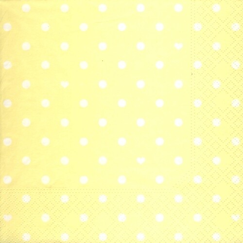 33er Servietten Hearts and Dots l.yellow, Qualität / Kartoninhalt: Hearts and Dots l.yellow