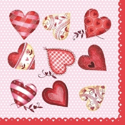 33er Servietten Love Red
