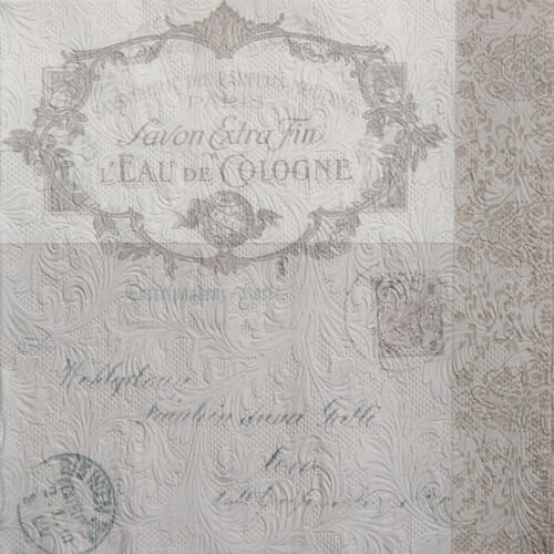 33er Serviette Lettre taupe