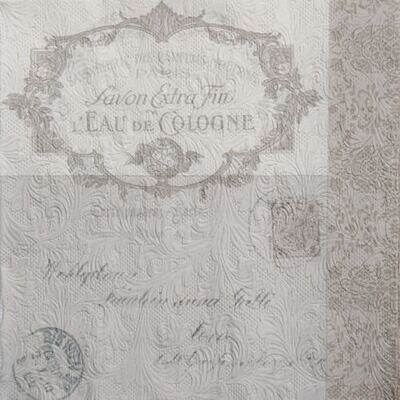 33er Serviette Lettre taupe