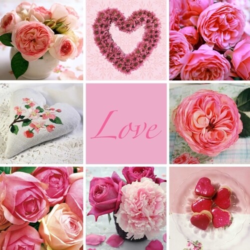 33er Serviette  Love