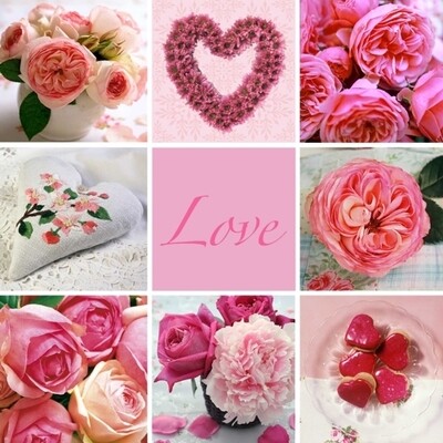 33er Serviette  Love
