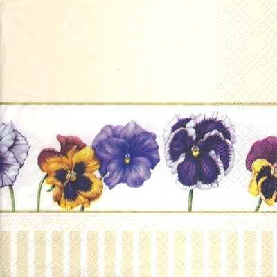 33er Serviette Viola cream