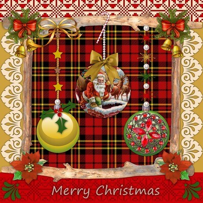 33er Serviette Magic X-mas