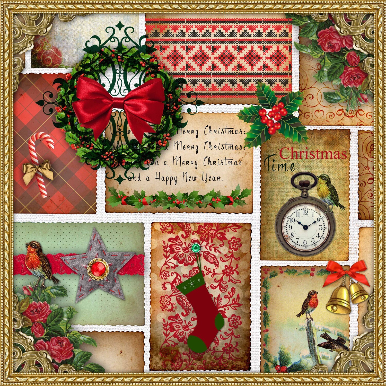 33er Serviette Christmas Time