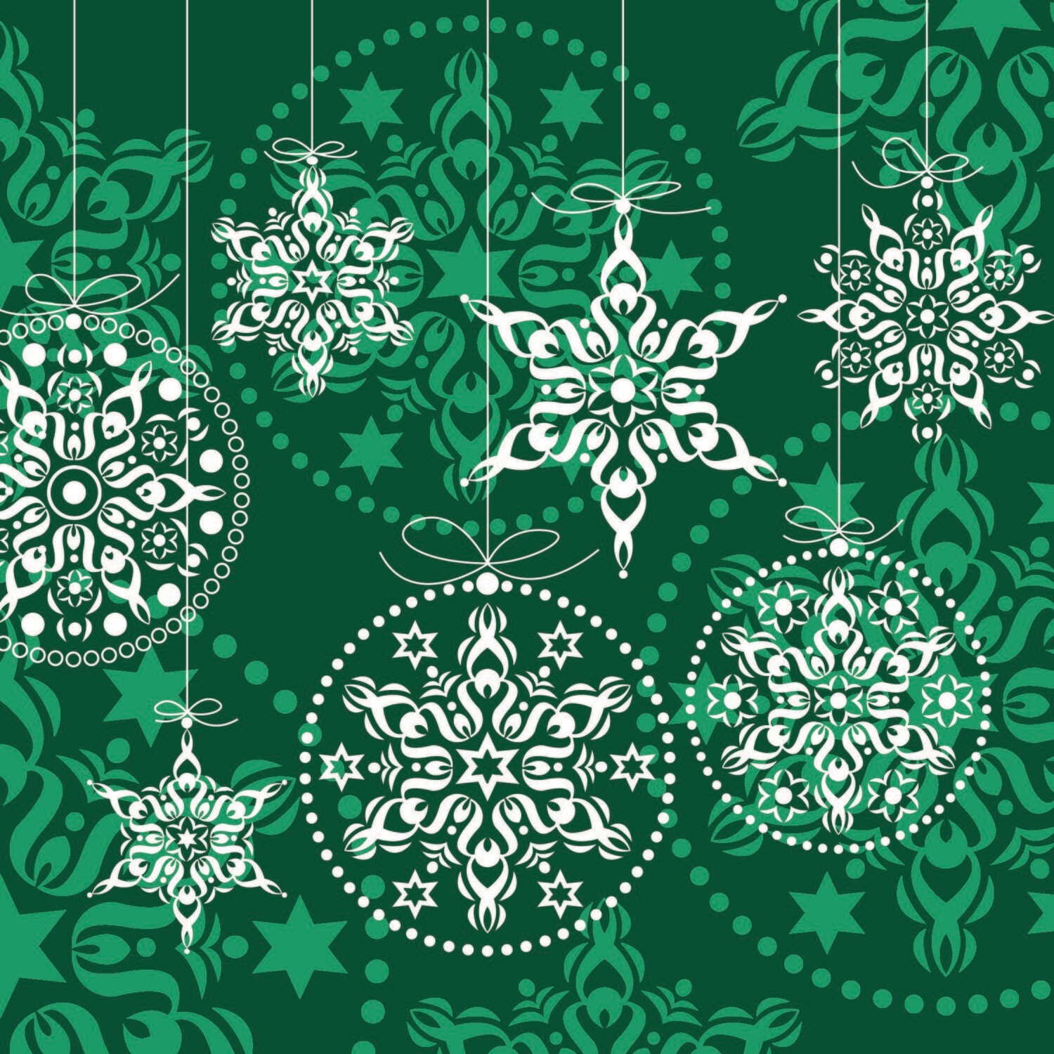33er Serviette Decorations Green
