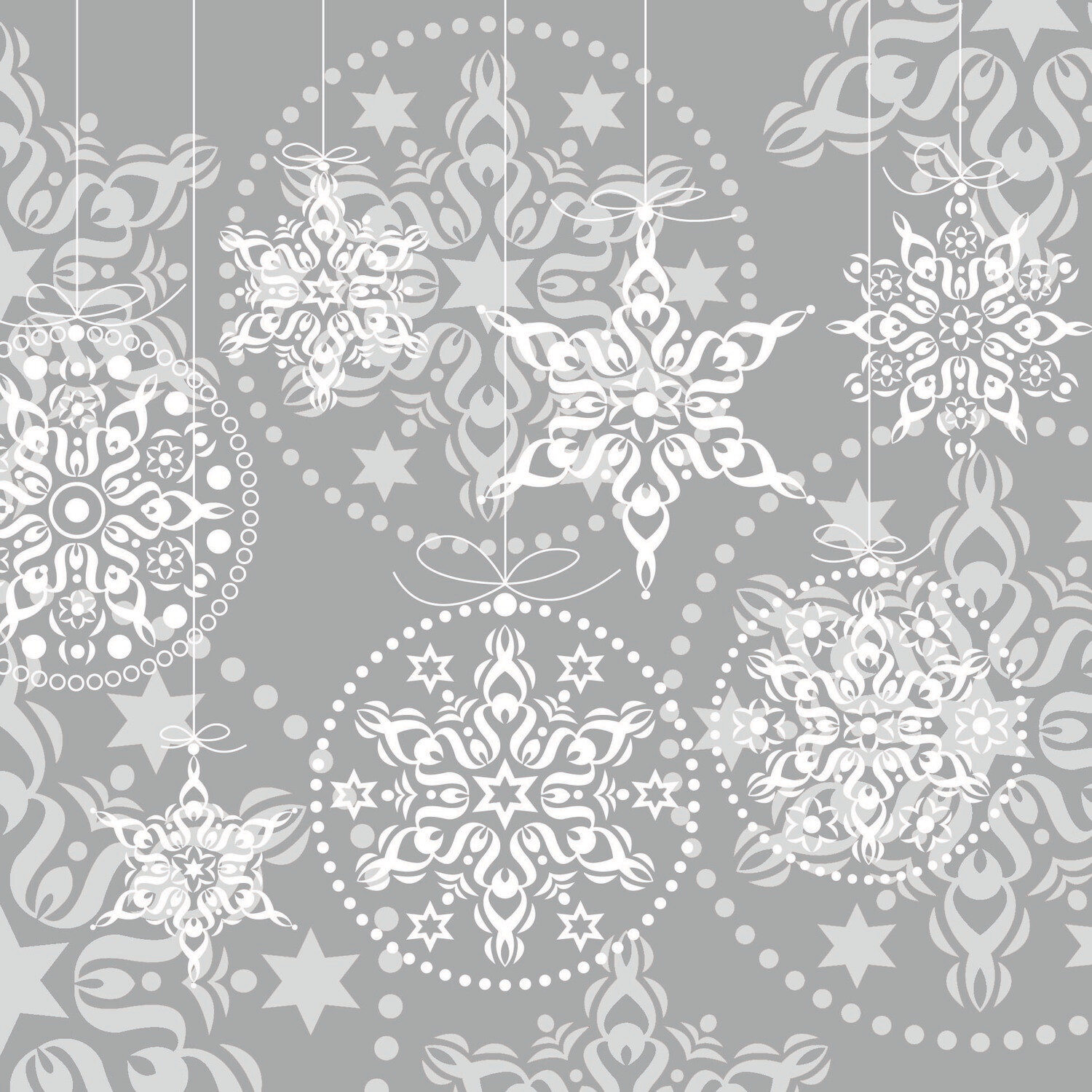 33er Serviette Decorations sliver