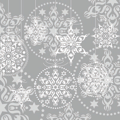 33er Serviette Decorations sliver