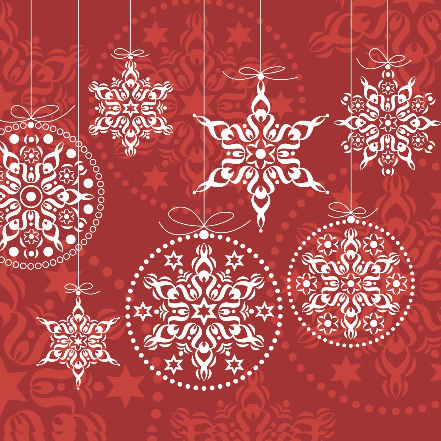 33er Serviette Decorations red