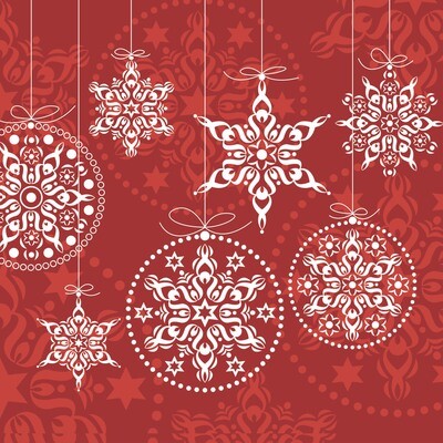 33er Serviette Decorations red