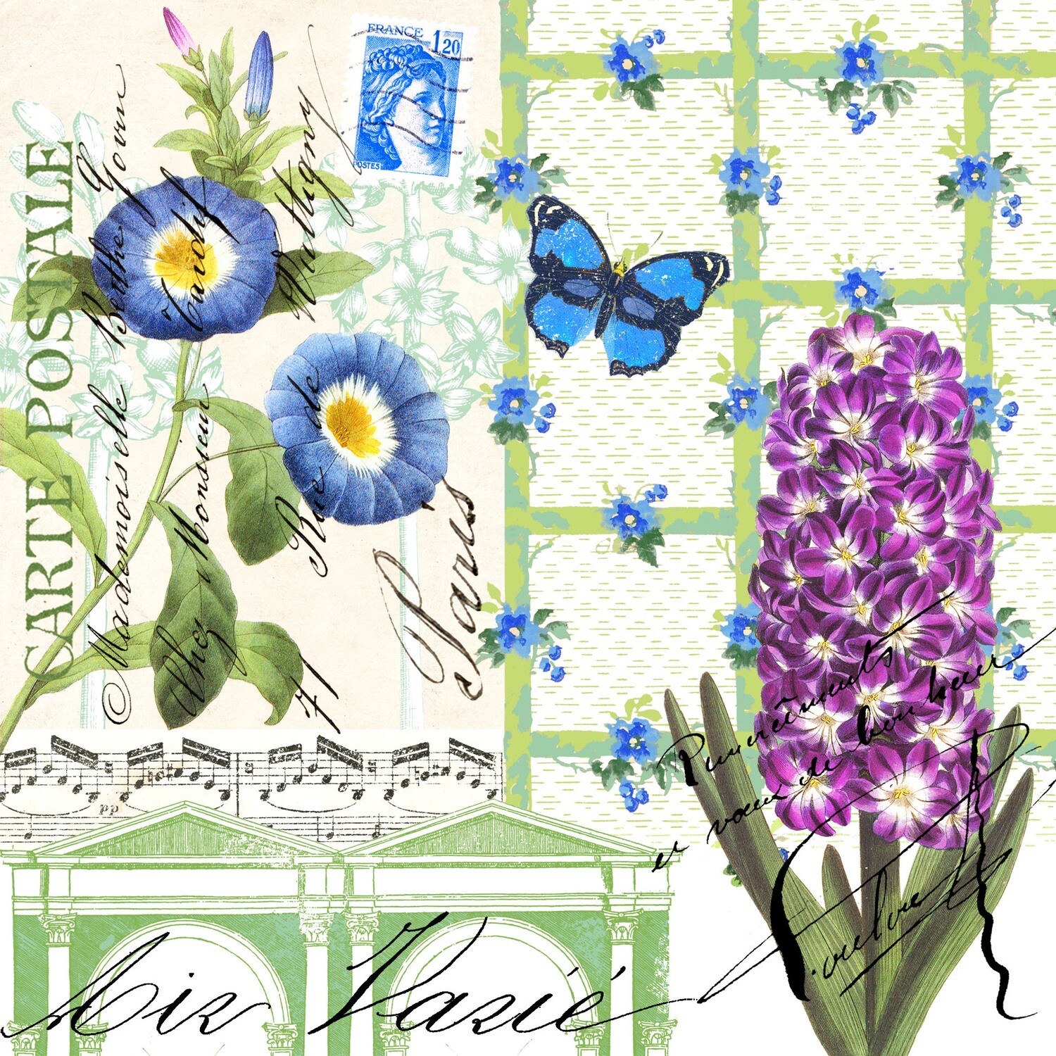33er Serviette spring Greetings