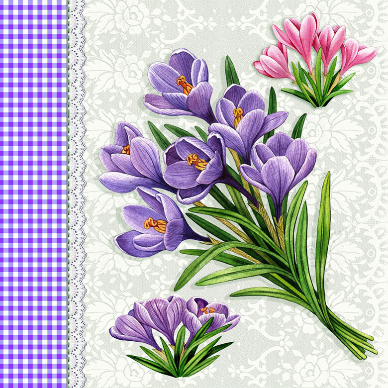 33er Serviette Crocus