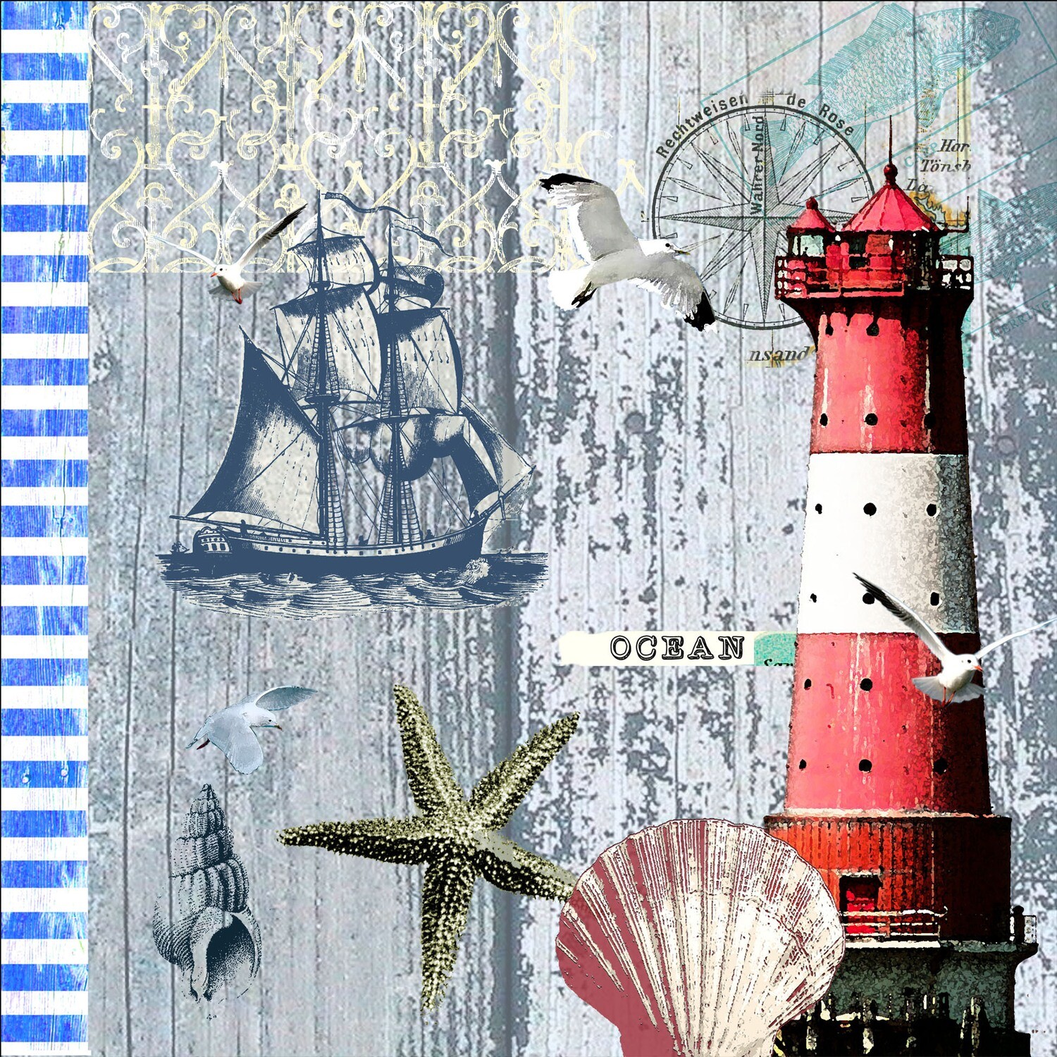 33er Serviette Ocean