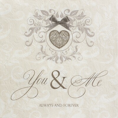 33er Servietten Fiorentina You &amp; Me cream-taupe