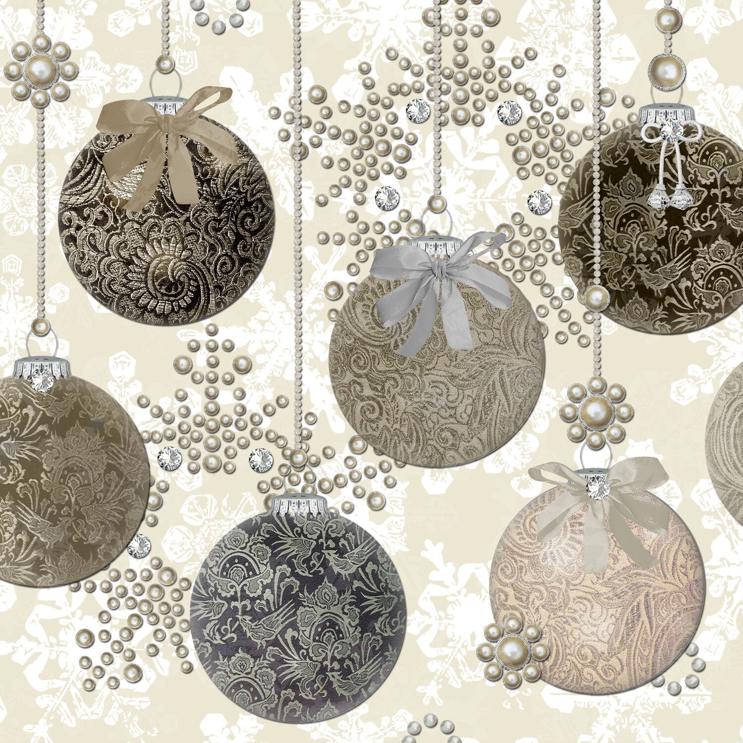 33er Servietten Baubles Royal