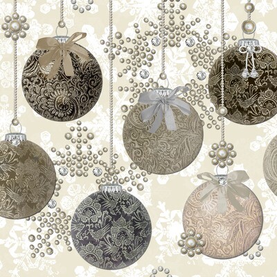 33er Servietten Baubles Royal