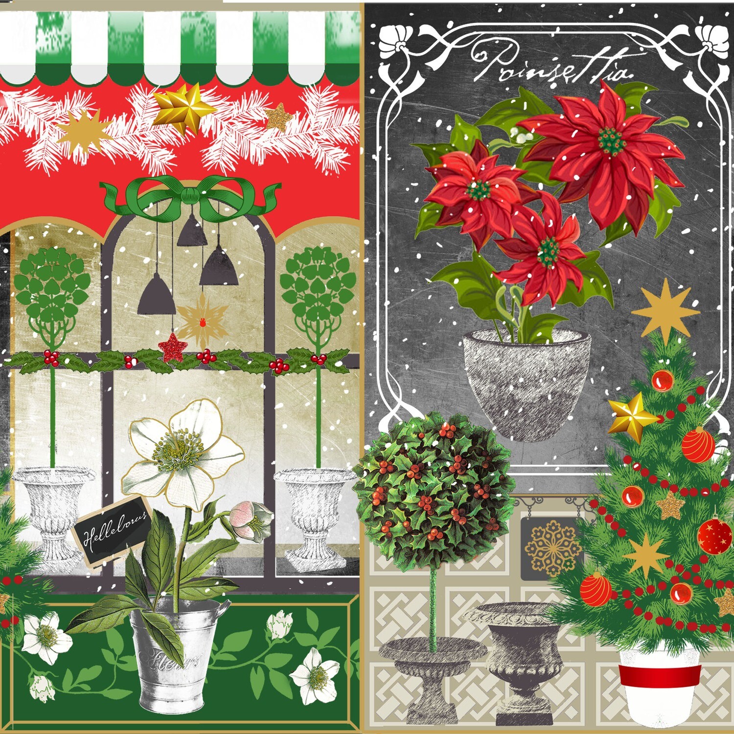 33er Servietten X mas Collage