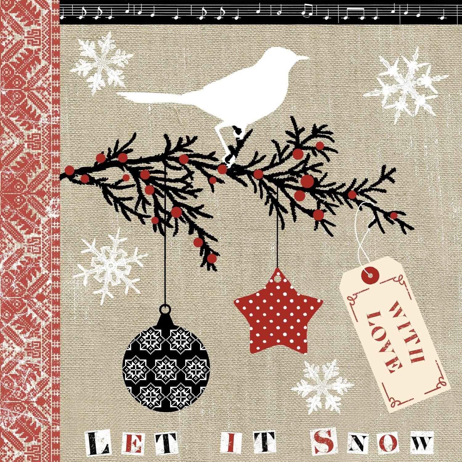 33er Servietten Let it Snow