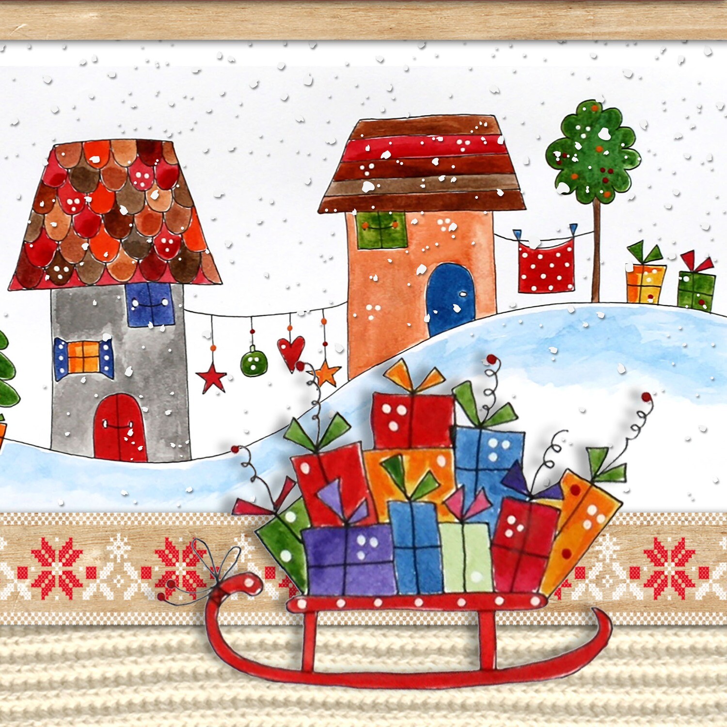 33er Servietten Sleigh Ride