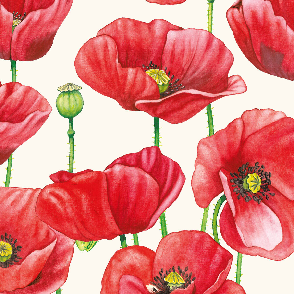 33er Servietten Coquelicot