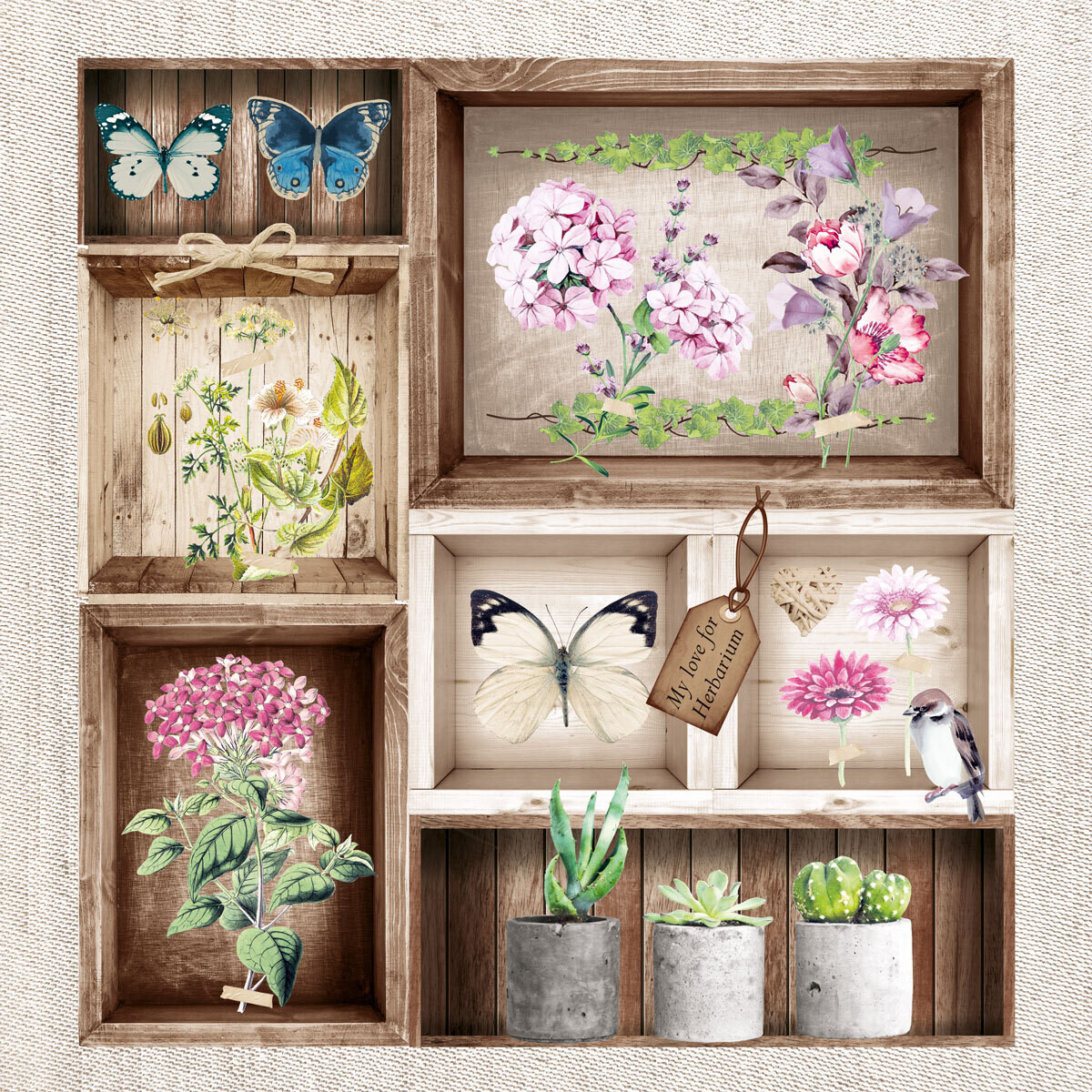 33er Servietten Herbarium