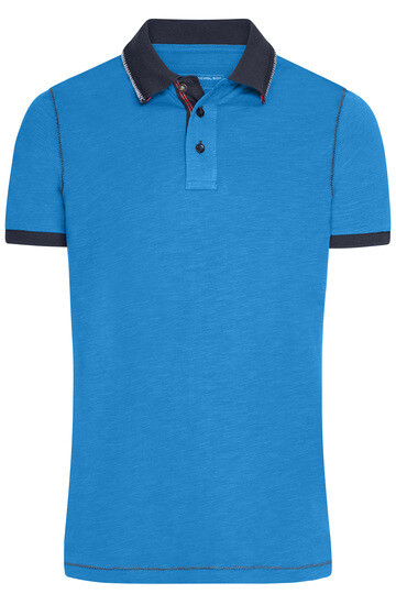 Men´s Urban Polo, Farbe: Azur/Navy
