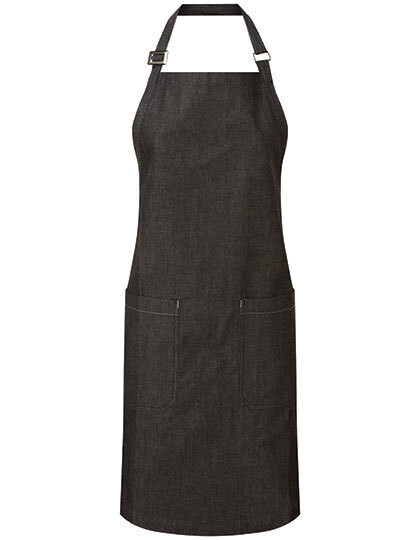 Organic Denim Fairtrade Bib Apron, Farbe: Black Denim