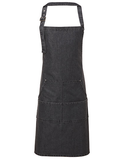 Jeans Stitch Denim Bib Apron, Farbe: Black Denim (ca. Pantone 433)