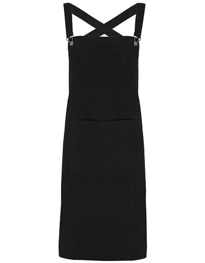 Cross Back Barista Bib Apron, Farbe: Black