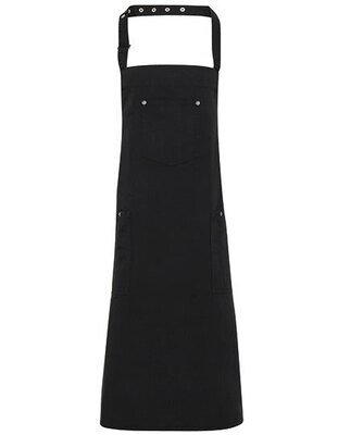 Cotton Chino Bib Apron, Farbe: Black