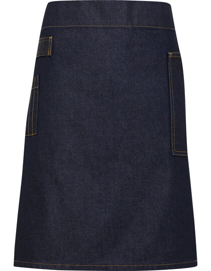 Division Waxed Look Denim Waist Apron