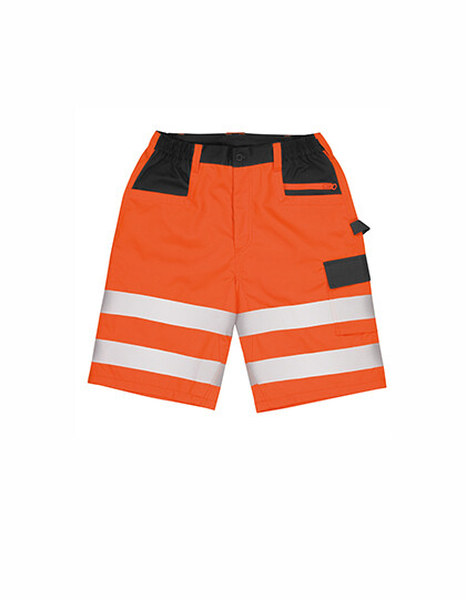 Safety Cargo Shorts, Farbe: Fluorescent Orange