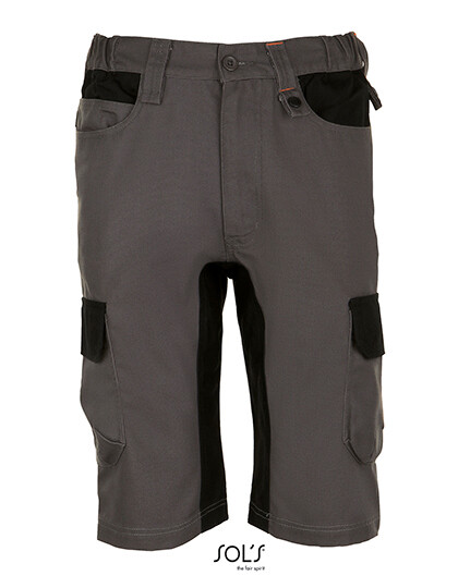 Men´s Workwear Bermudas - Impulse Pro, Farbe: Dark Grey ( Solid) Black