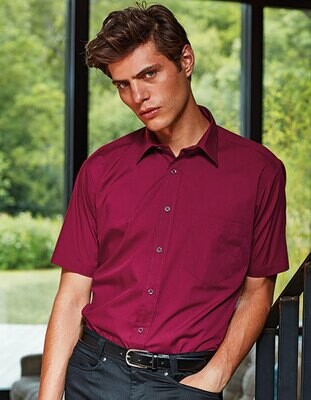 Men&#39;s Poplin Short Sleeve Shirt