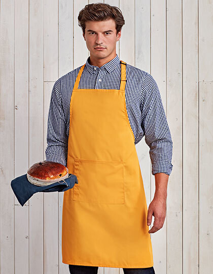 Colours Collection Bib Apron With Pocket