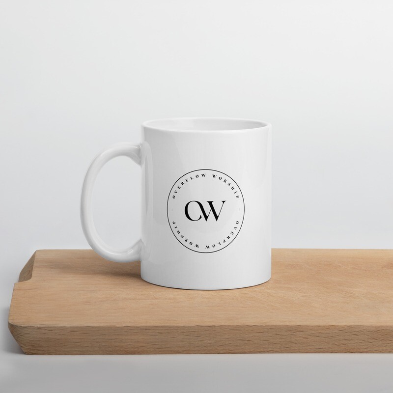 White Glossy Overflow Mug