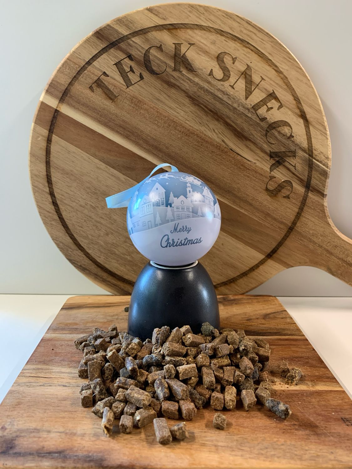 KERST - Blikken kerstbal met mini's