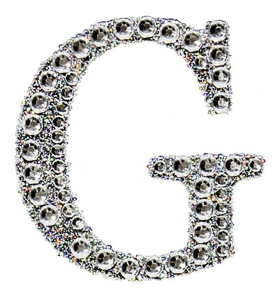 2" Rhinestone G Sticker