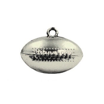63- Large 3D Silver Puffed Football