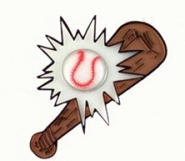98- Baseball Bat Hitting Baseball