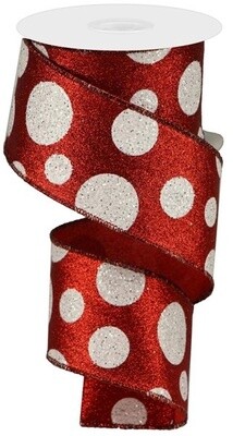 2.5"x10yd Giant Polka Dots