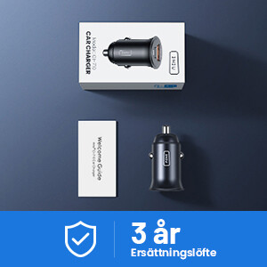 Billaddare cigarettändare USB-adapter 60W [USB C 30W+USB A 30W]