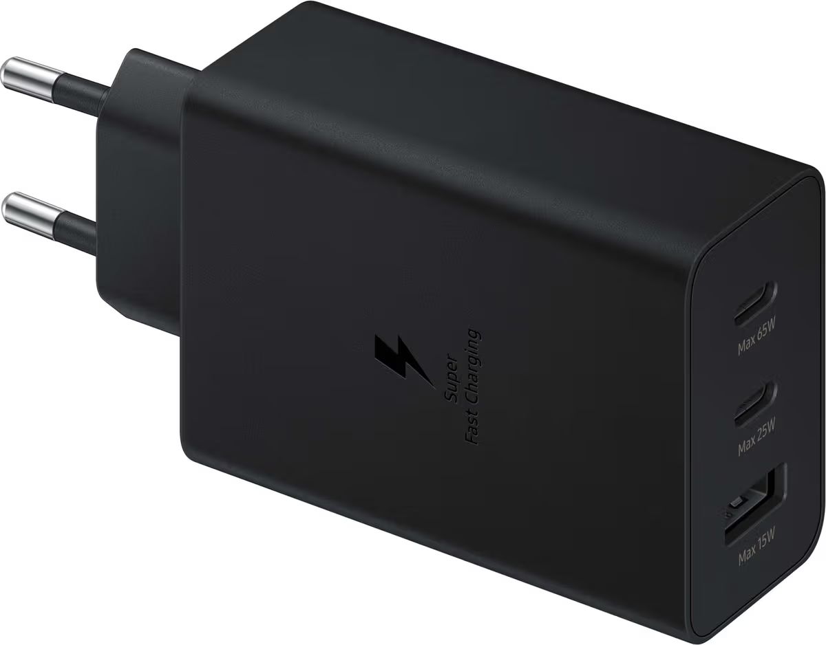 Samsung Trio strömadapter USB-C/USB-A (65W)